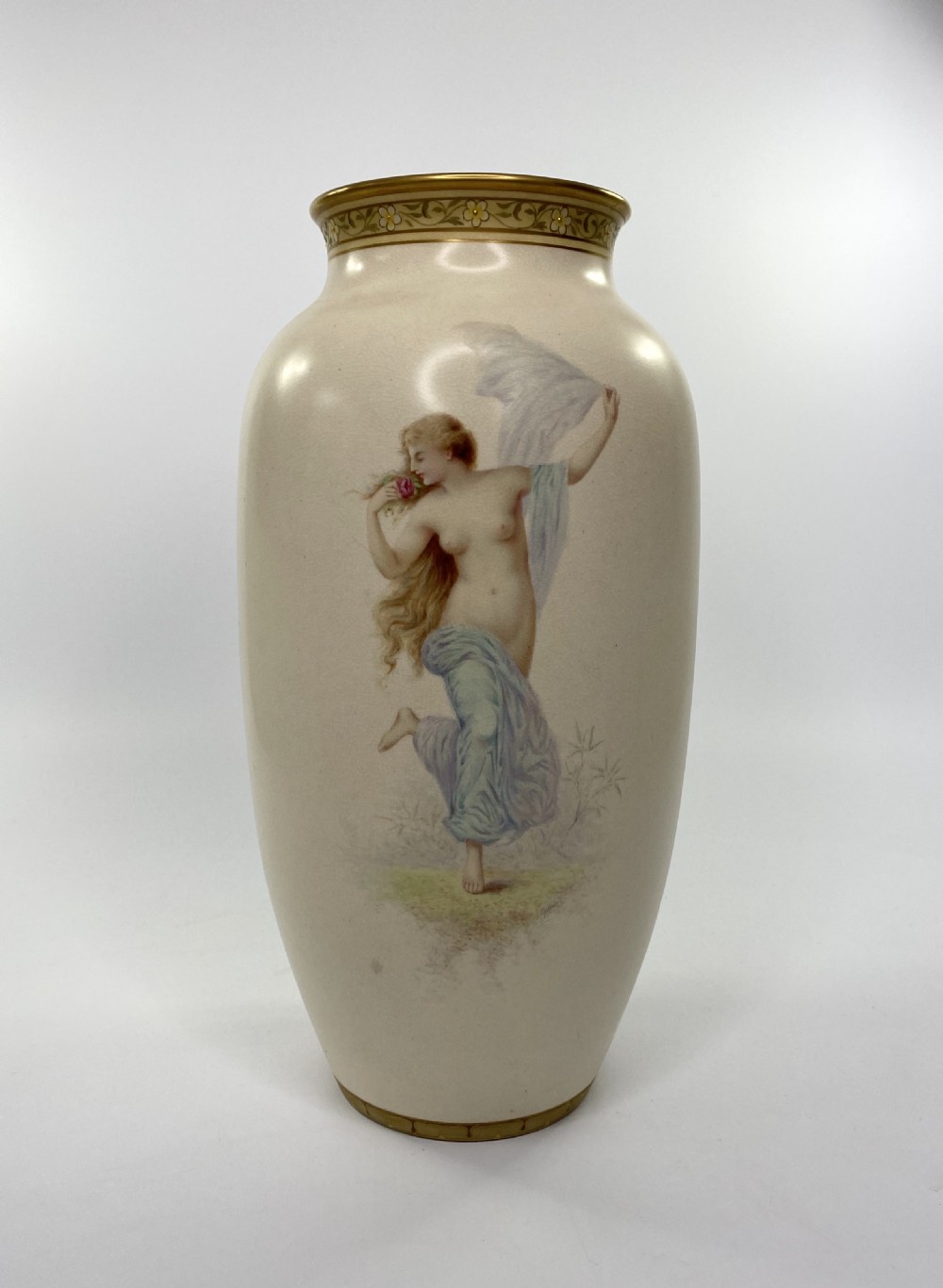 Pair Doulton Lambeth faience vases. J. P. Hewitt, c. 1885 View VI