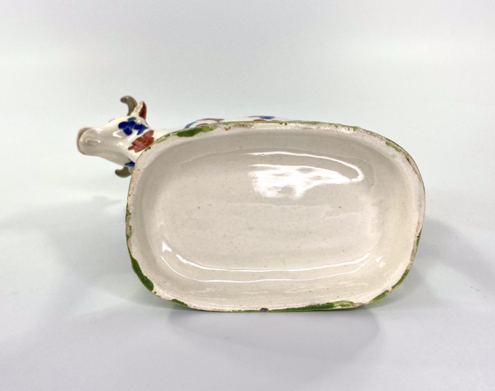 Swansea pottery cow creamer, c. 1820. View IX