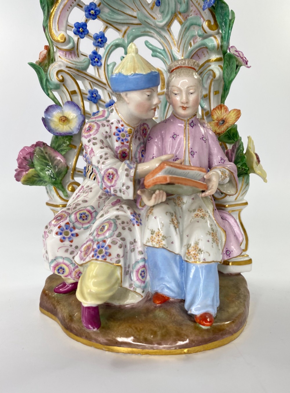 Meissen porcelain Chinoiserie group, c. 1870. View II