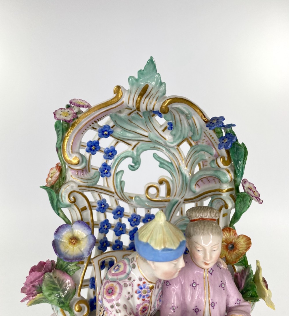 Meissen porcelain Chinoiserie group, c. 1870. View III