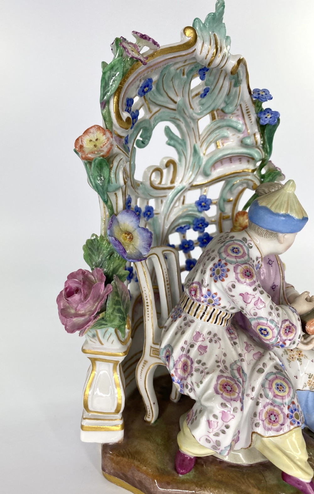 Meissen porcelain Chinoiserie group, c. 1870. View IV