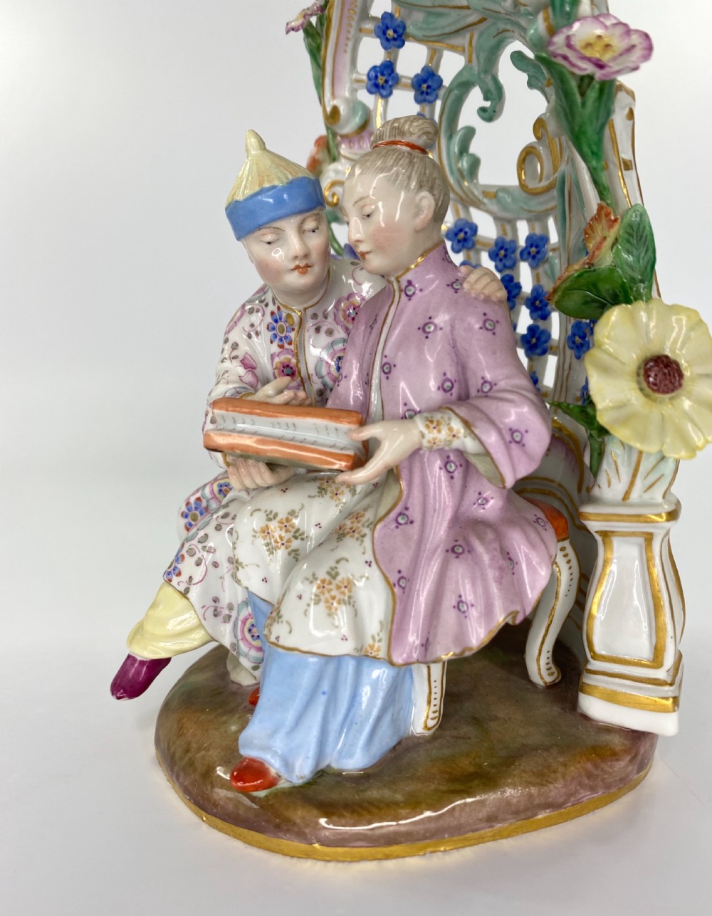 Meissen porcelain Chinoiserie group, c. 1870. View IX