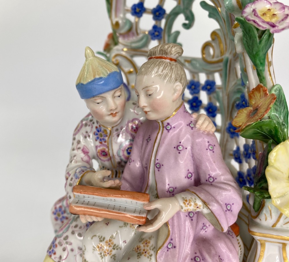 Meissen porcelain Chinoiserie group, c. 1870. View X