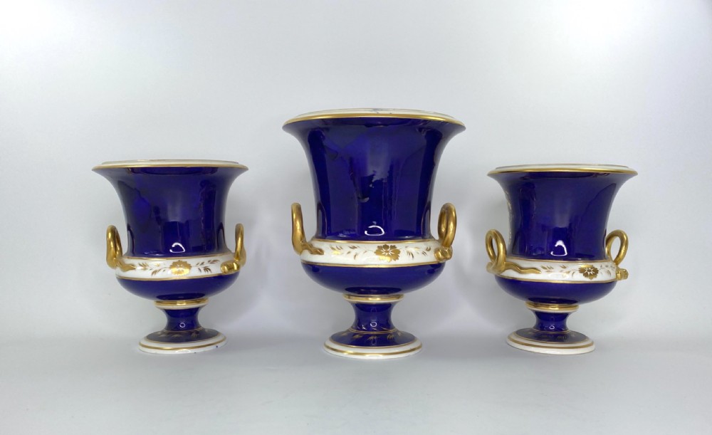 Derby porcelain garniture. Bloor Period, c. 1830. View II