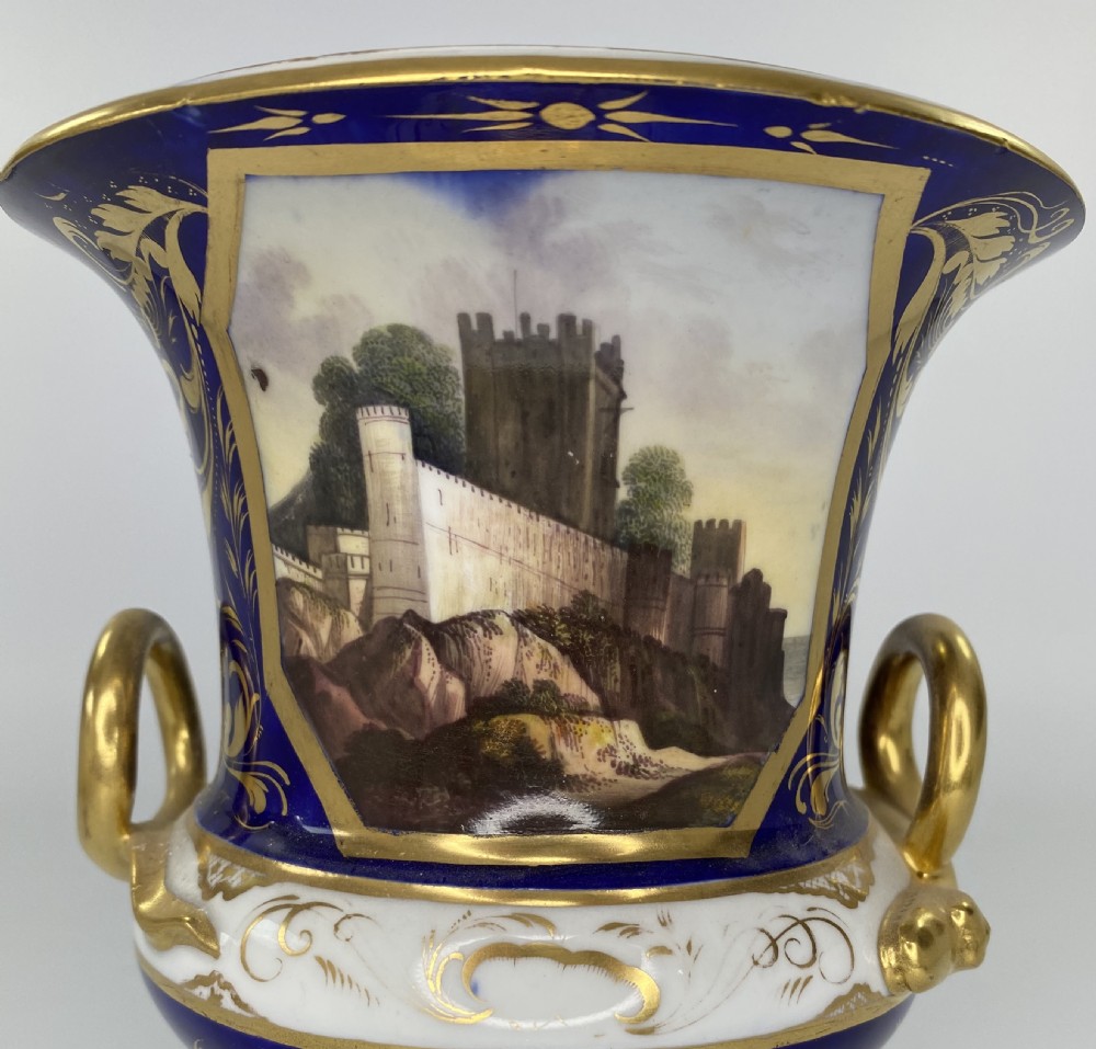 Derby porcelain garniture. Bloor Period, c. 1830. View X