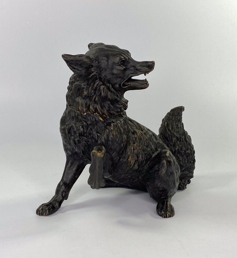 Austrian bronze inkwell, c. 1890. View II