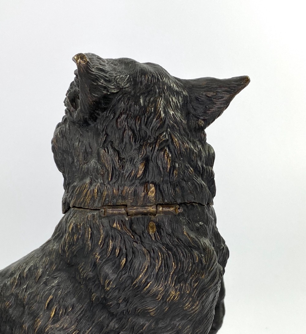 Austrian bronze inkwell, c. 1890. View IV