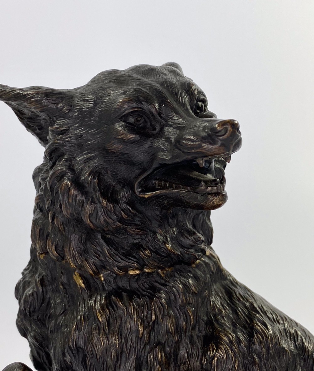 Austrian bronze inkwell, c. 1890. View V