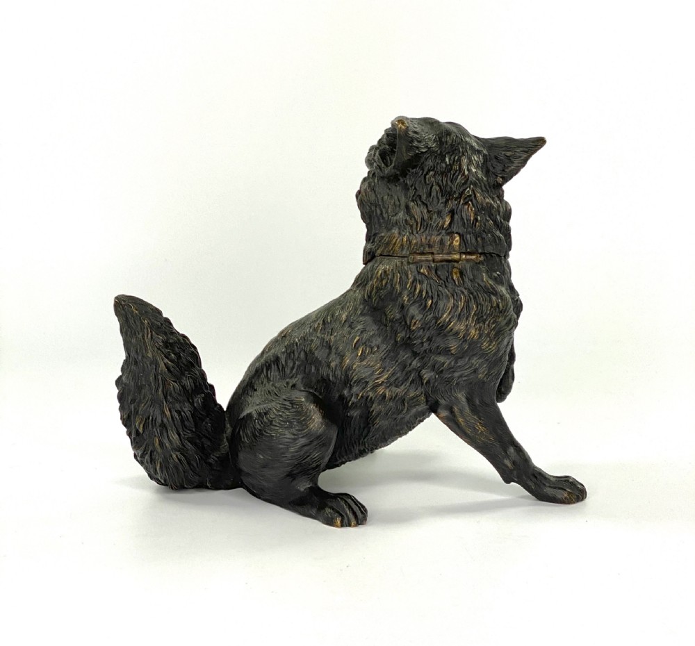 Austrian bronze inkwell, c. 1890. View VI