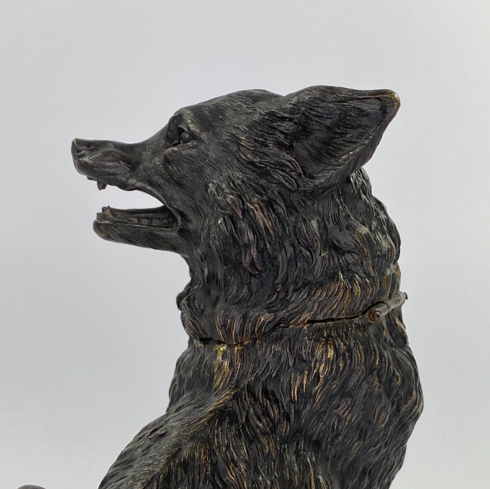Austrian bronze inkwell, c. 1890. View IX