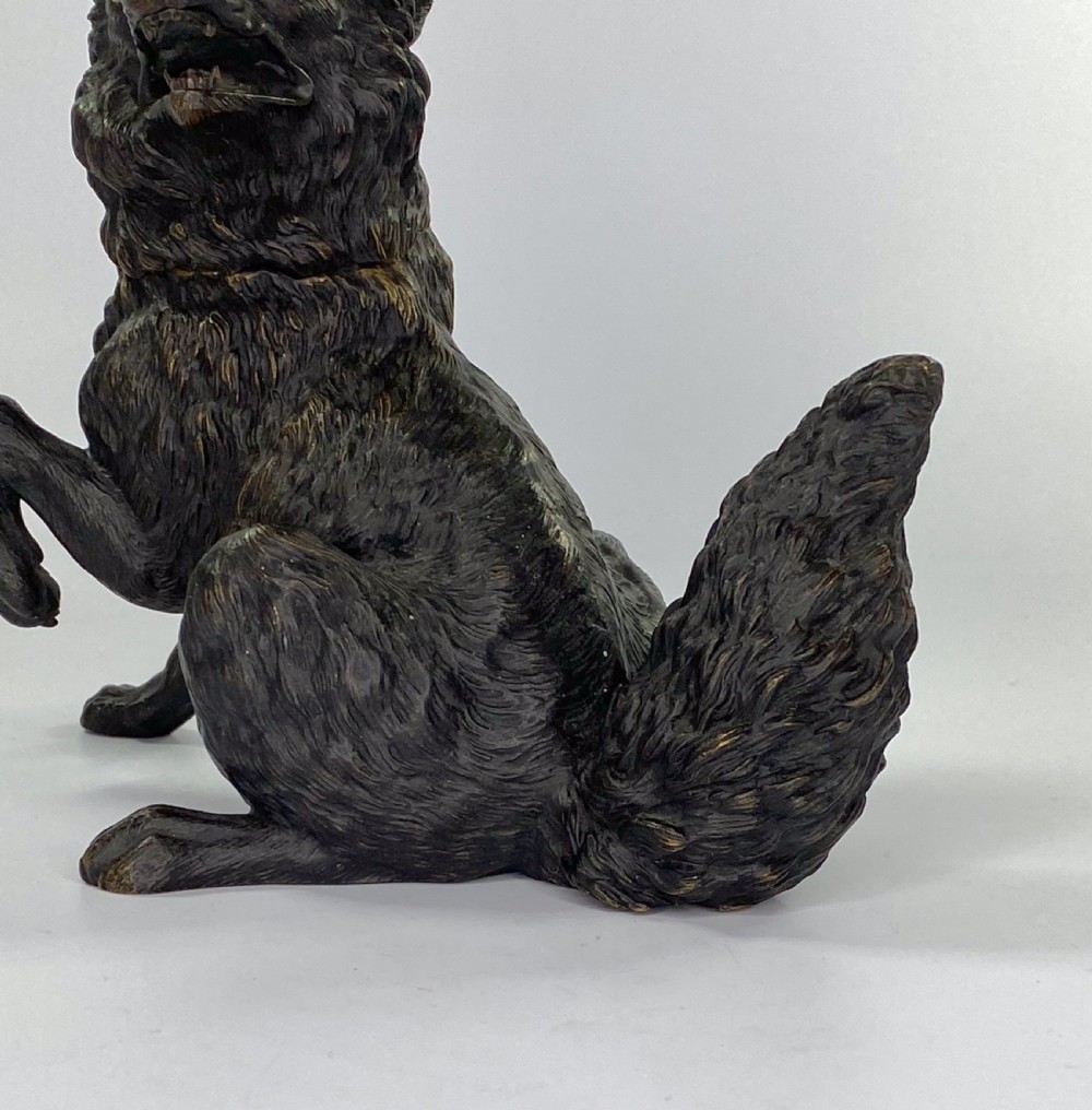 Austrian bronze inkwell, c. 1890. View X