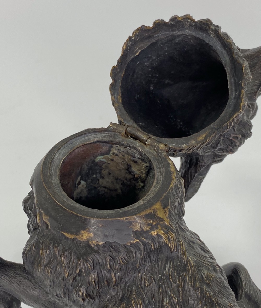 Austrian bronze inkwell, c. 1890. View XI