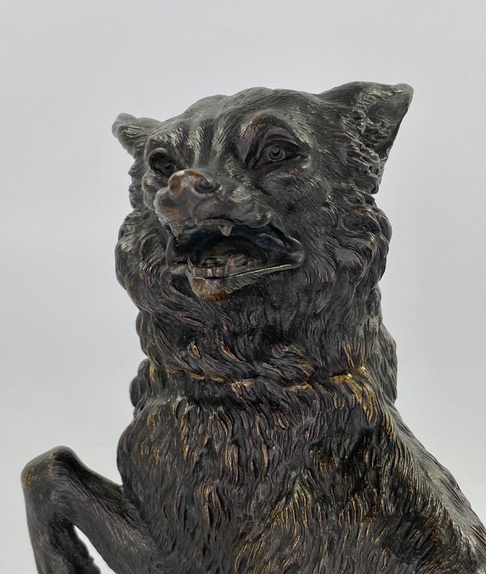 Austrian bronze inkwell, c. 1890. View XIII