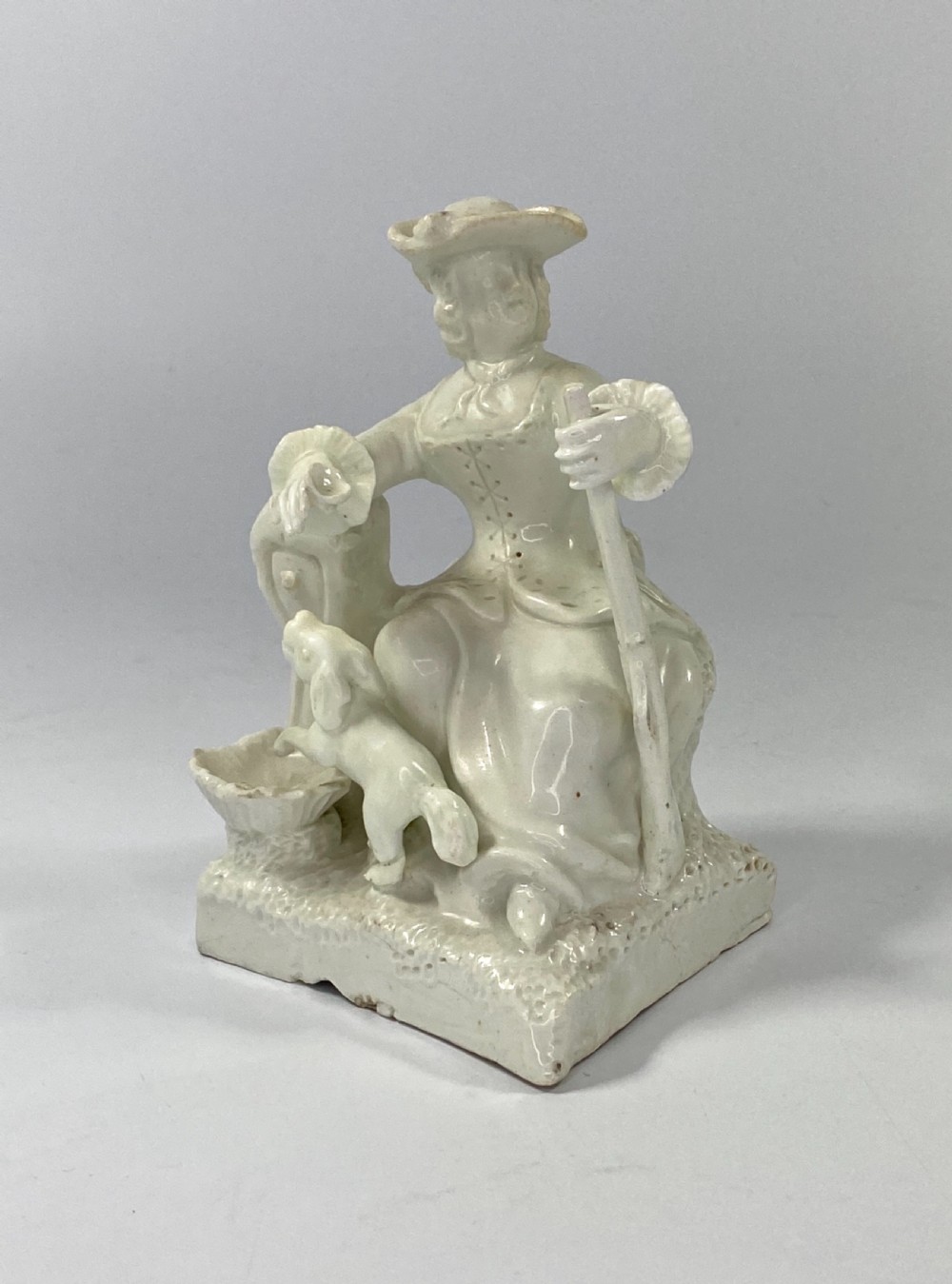 Rare Bow porcelain Huntress, c. 1750. View II