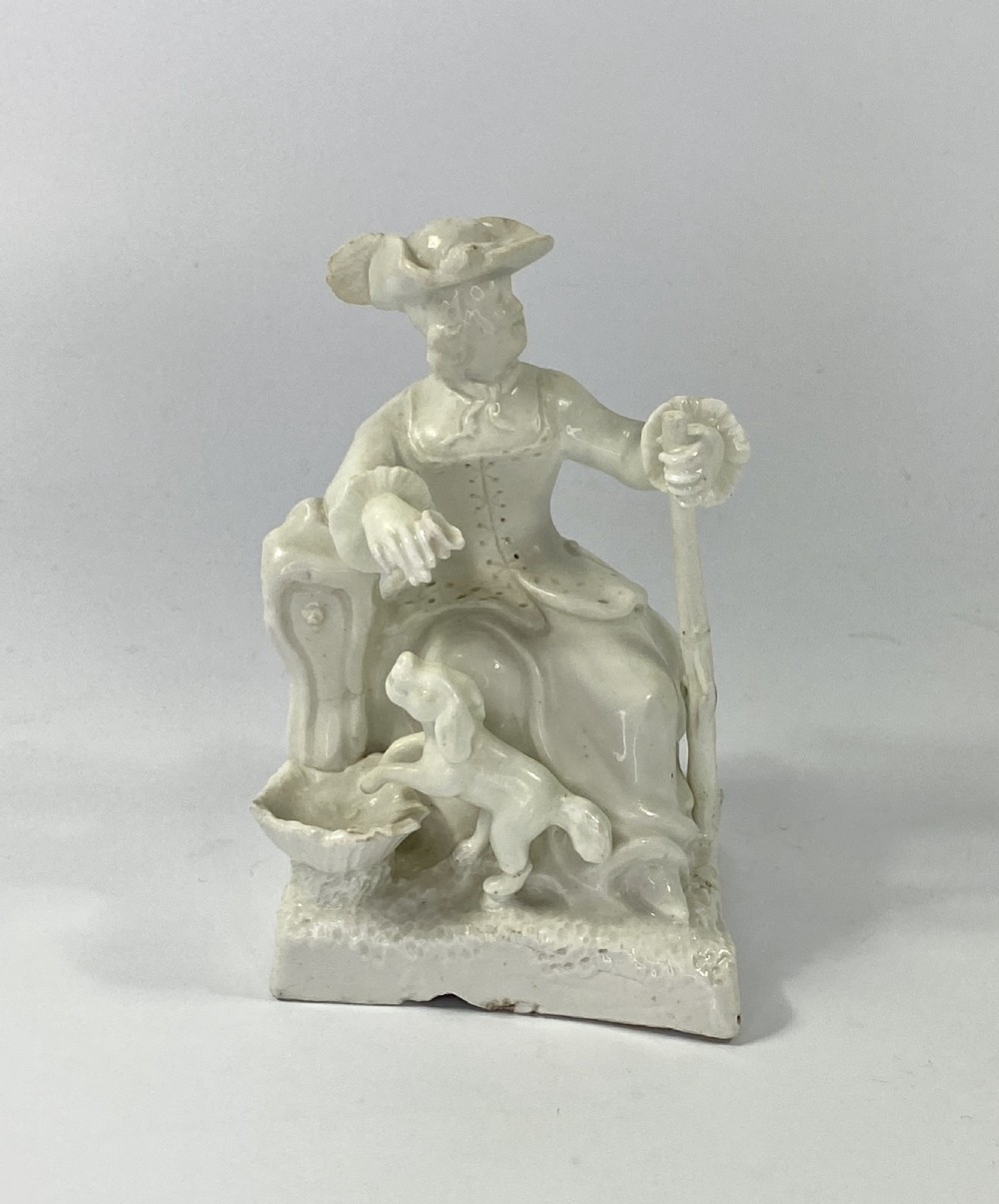 Rare Bow porcelain Huntress, c. 1750. View V