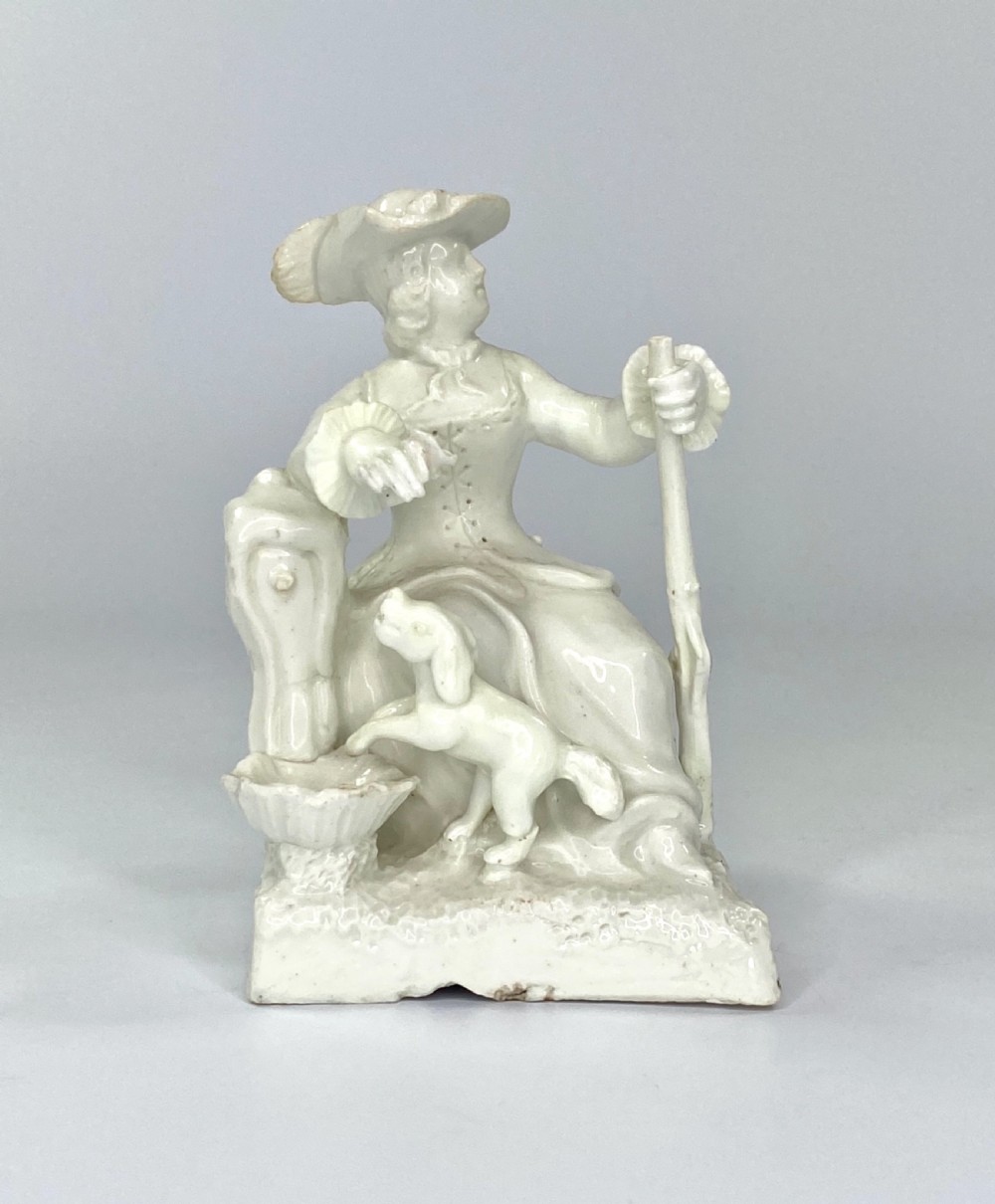 Rare Bow porcelain Huntress, c. 1750. View VI