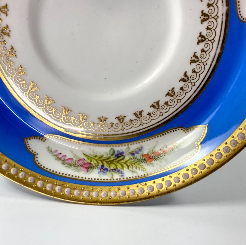 Royal Worcester ‘Jewelled’ cup and saucer, dated 1876. View X