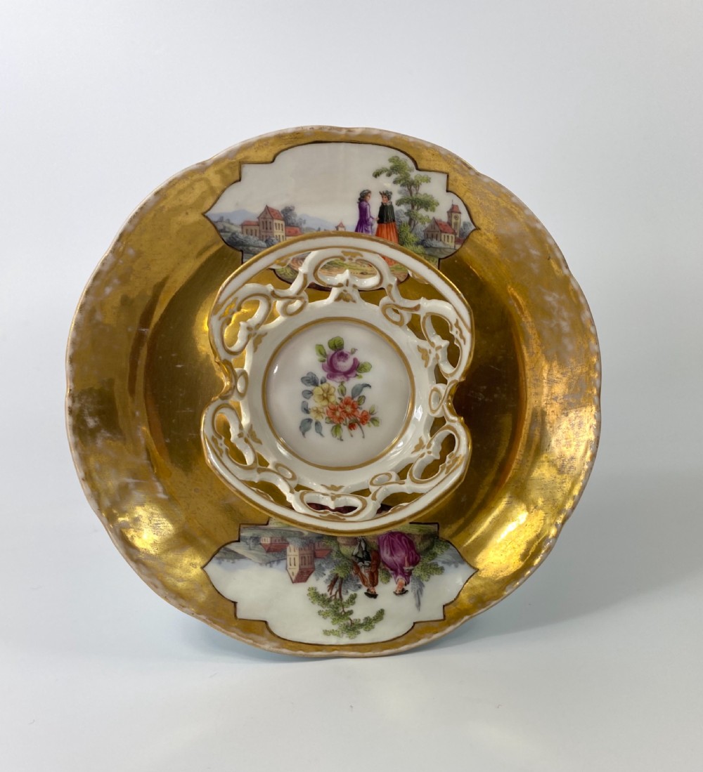 Berlin porcelain chocolate cup & trembleuse, c. 1770. View III
