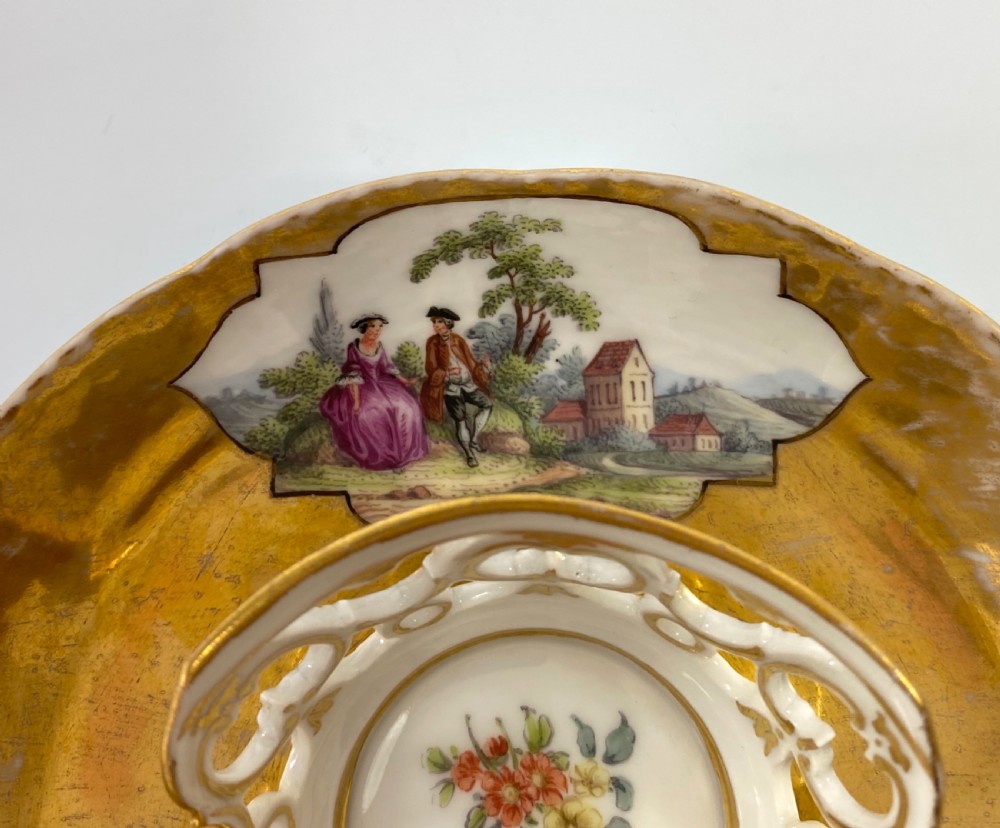 Berlin porcelain chocolate cup & trembleuse, c. 1770. View V