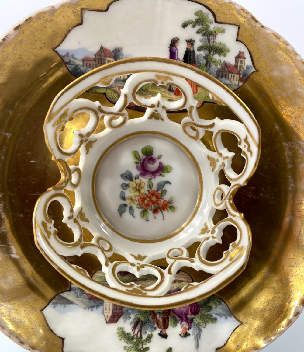 Berlin porcelain chocolate cup & trembleuse, c. 1770. View VII