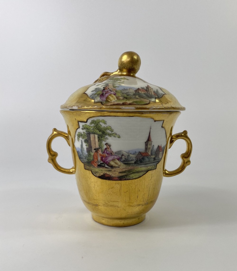 Berlin porcelain chocolate cup & trembleuse, c. 1770. View XIV