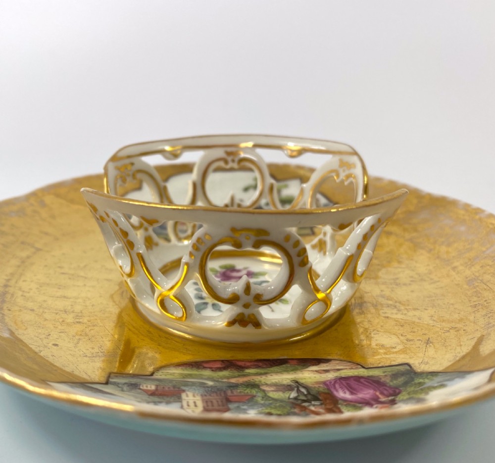 Berlin porcelain chocolate cup & trembleuse, c. 1770. View XXIII