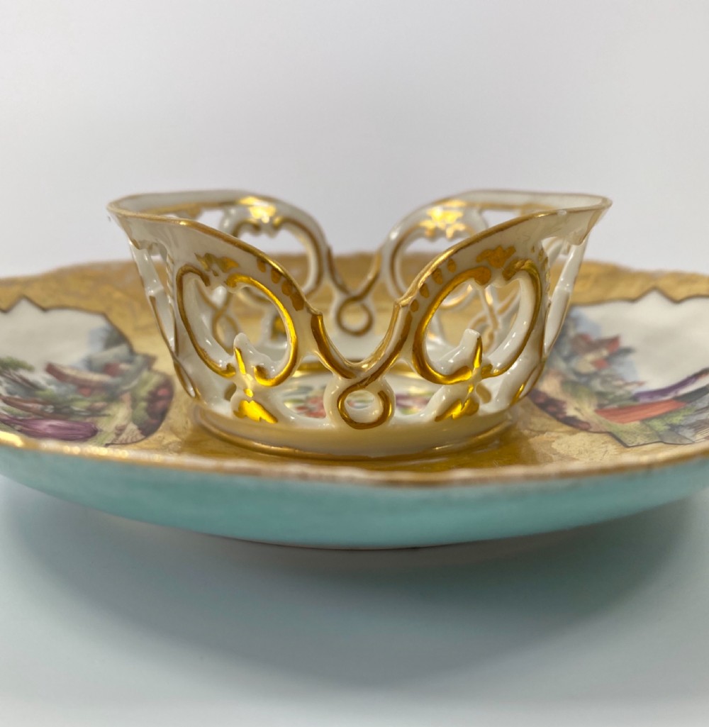 Berlin porcelain chocolate cup & trembleuse, c. 1770. View XXV