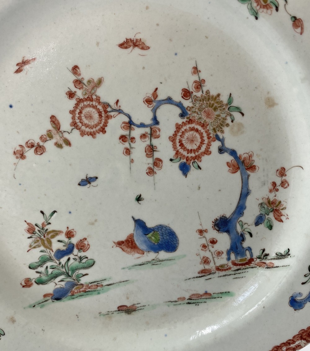 Bow porcelain plate. ‘Kakiemon Two Quail’, c. 1755. View II