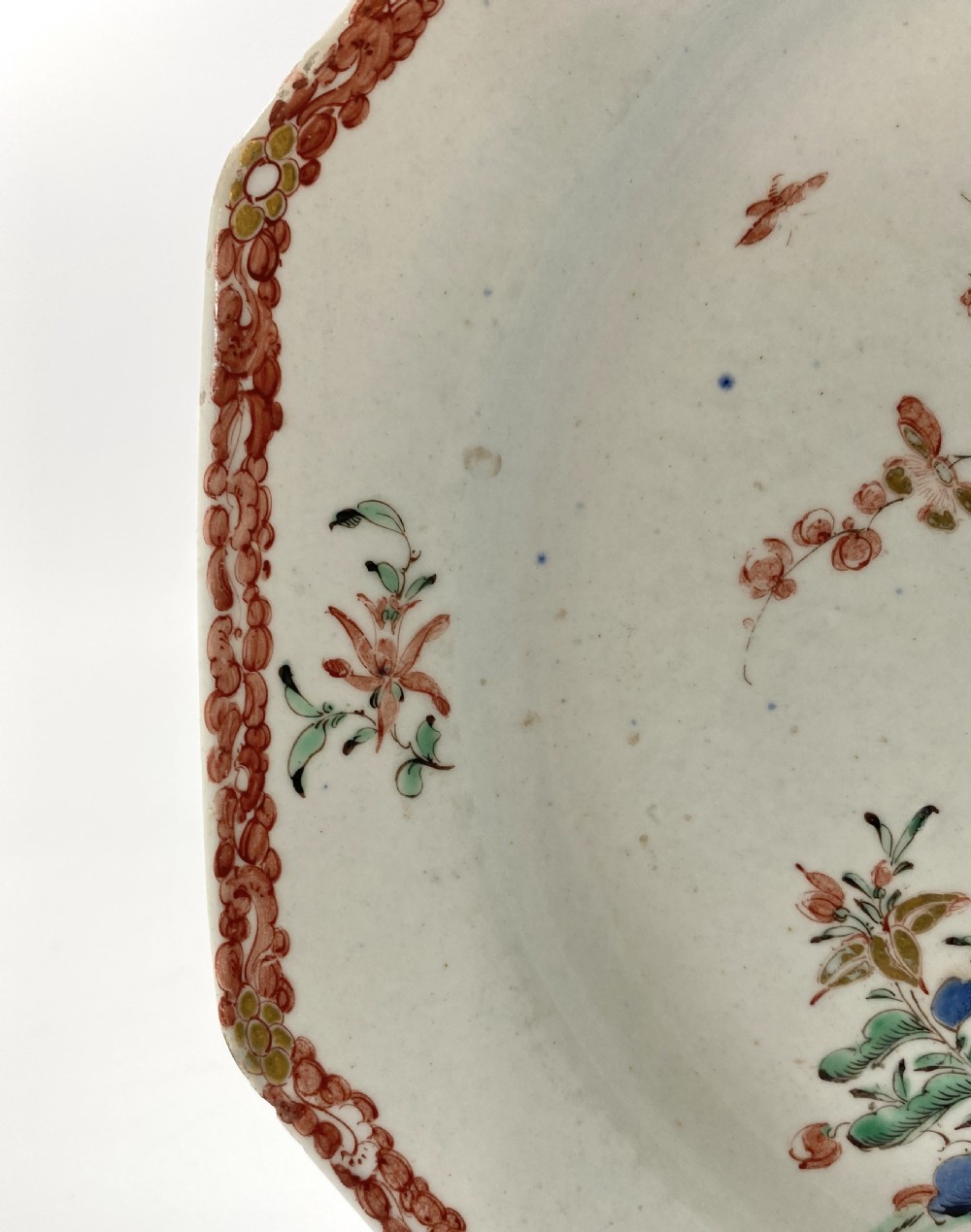 Bow porcelain plate. ‘Kakiemon Two Quail’, c. 1755. View VI