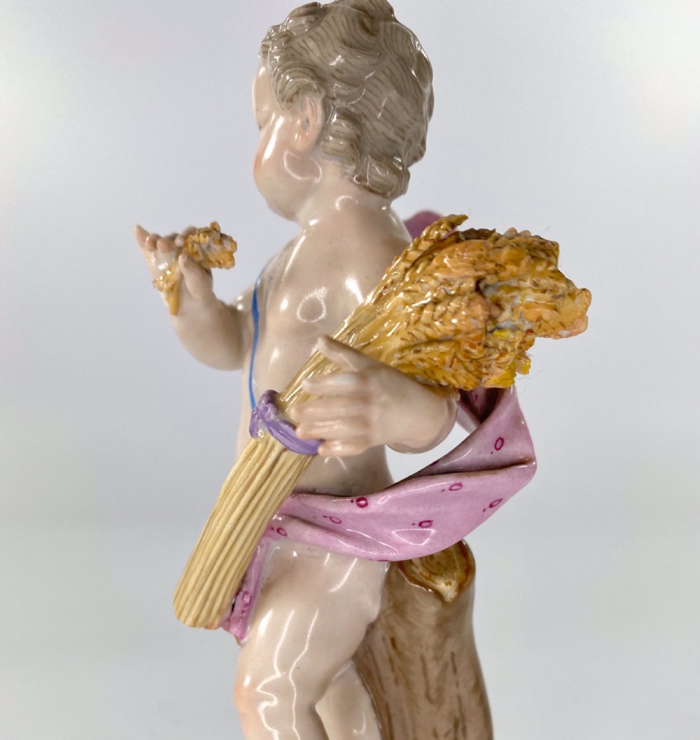 Meissen porcelain Putti, c. 1870. View IV