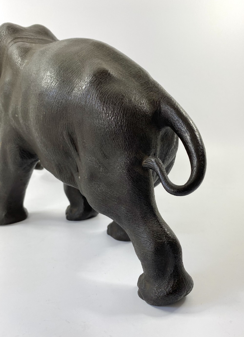 Japanese bronze elephant. Seiya. Meiji Period. View VIII