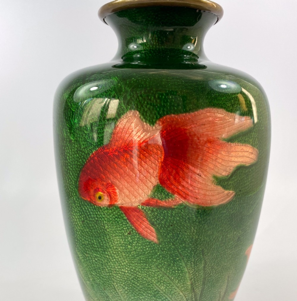 Japanese cloisonne vase. Ota Toshiro, Meiji Period. View X