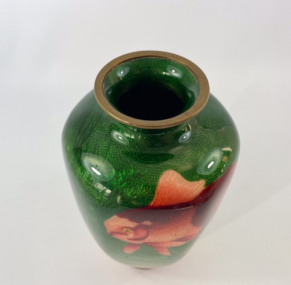 Japanese cloisonne vase. Ota Toshiro, Meiji Period. View XI