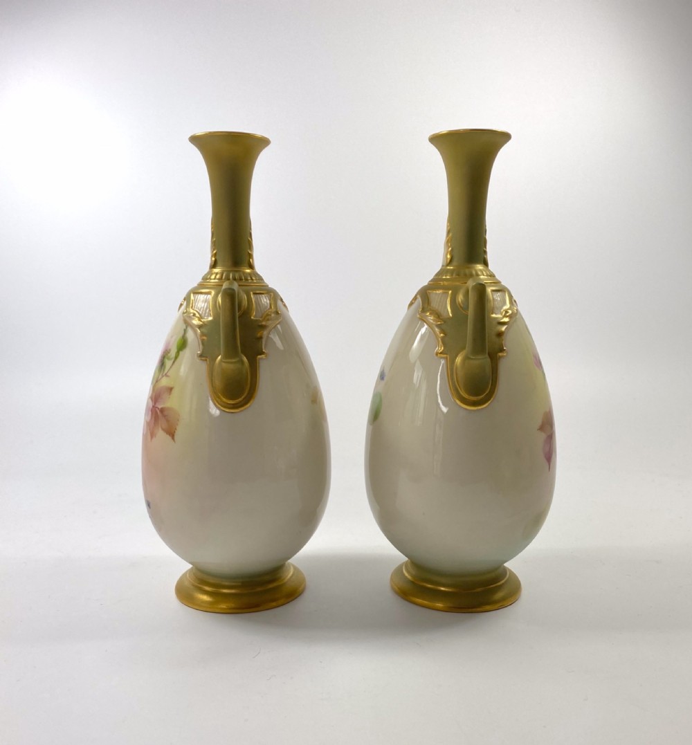 Royal Worcester vases, by George Cole, d. 1908. View III
