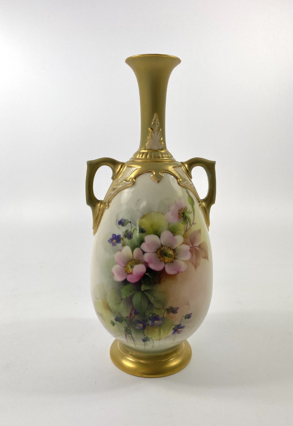 Royal Worcester vases, by George Cole, d. 1908. View V