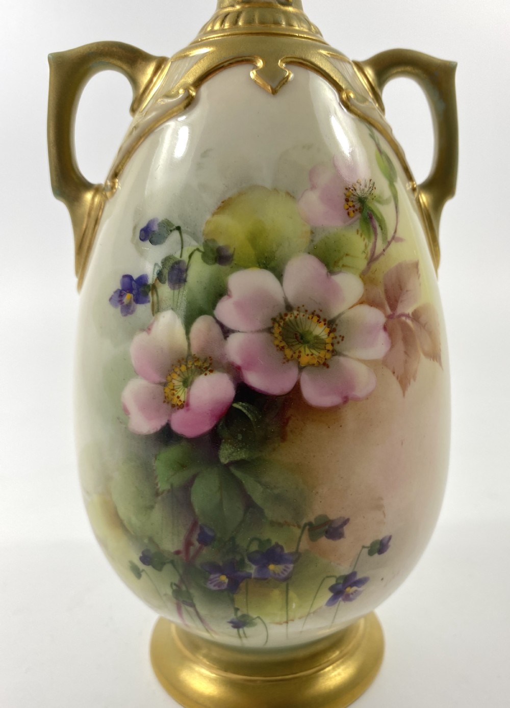 Royal Worcester vases, by George Cole, d. 1908. View VI