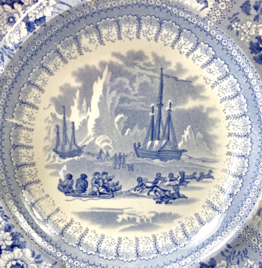 Staffordshire ‘Arctic Scenery dish, c. 1835. View II