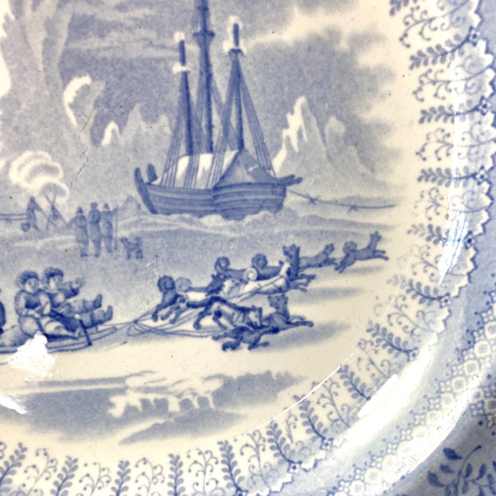 Staffordshire ‘Arctic Scenery dish, c. 1835. View III