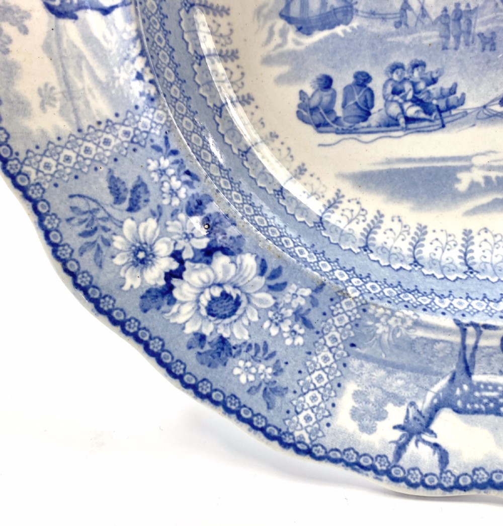 Staffordshire ‘Arctic Scenery dish, c. 1835. View VIII