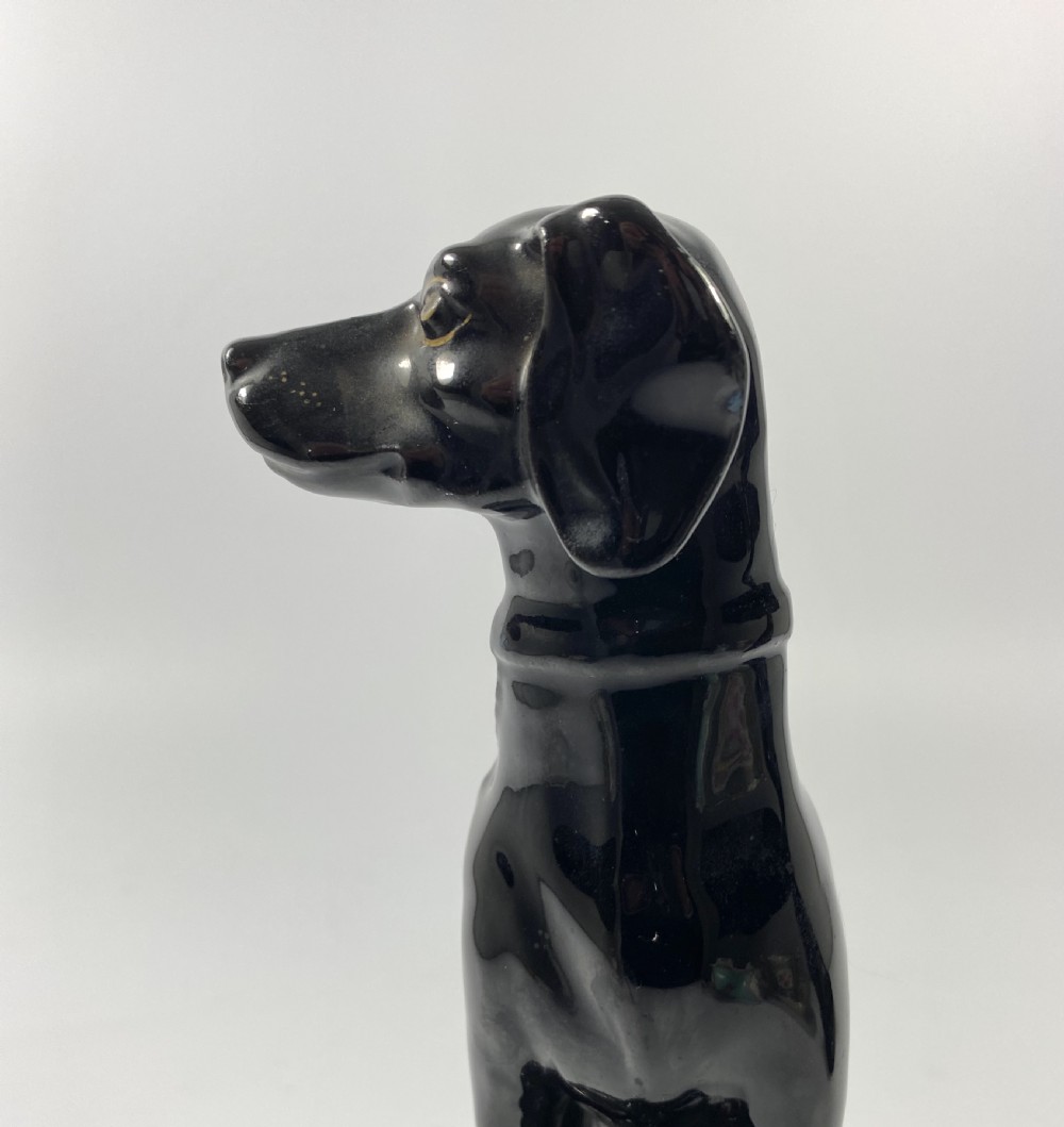 Pair Staffordshire ‘Jackfield’ Lurchers, c. 1860. View VI