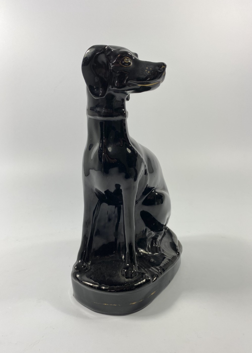 Pair Staffordshire ‘Jackfield’ Lurchers, c. 1860. View X