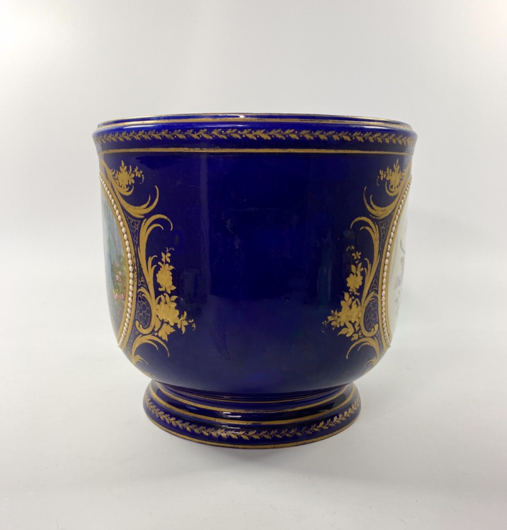 ‘Sevres’ porcelain jewelled cache pot, c. 1870. View IV