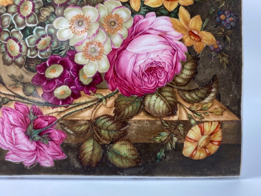 Derby porcelain plaque. James Rouse Senior, dated 1885. View VIII