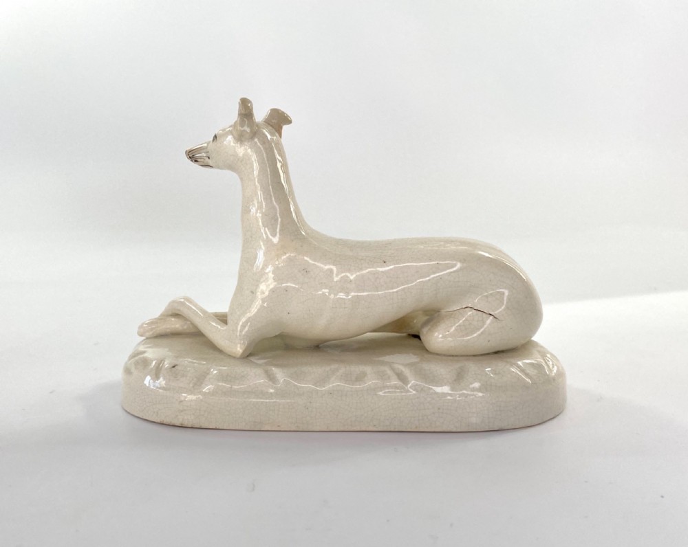 Staffordshire pottery Lurcher, c. 1840. View IV