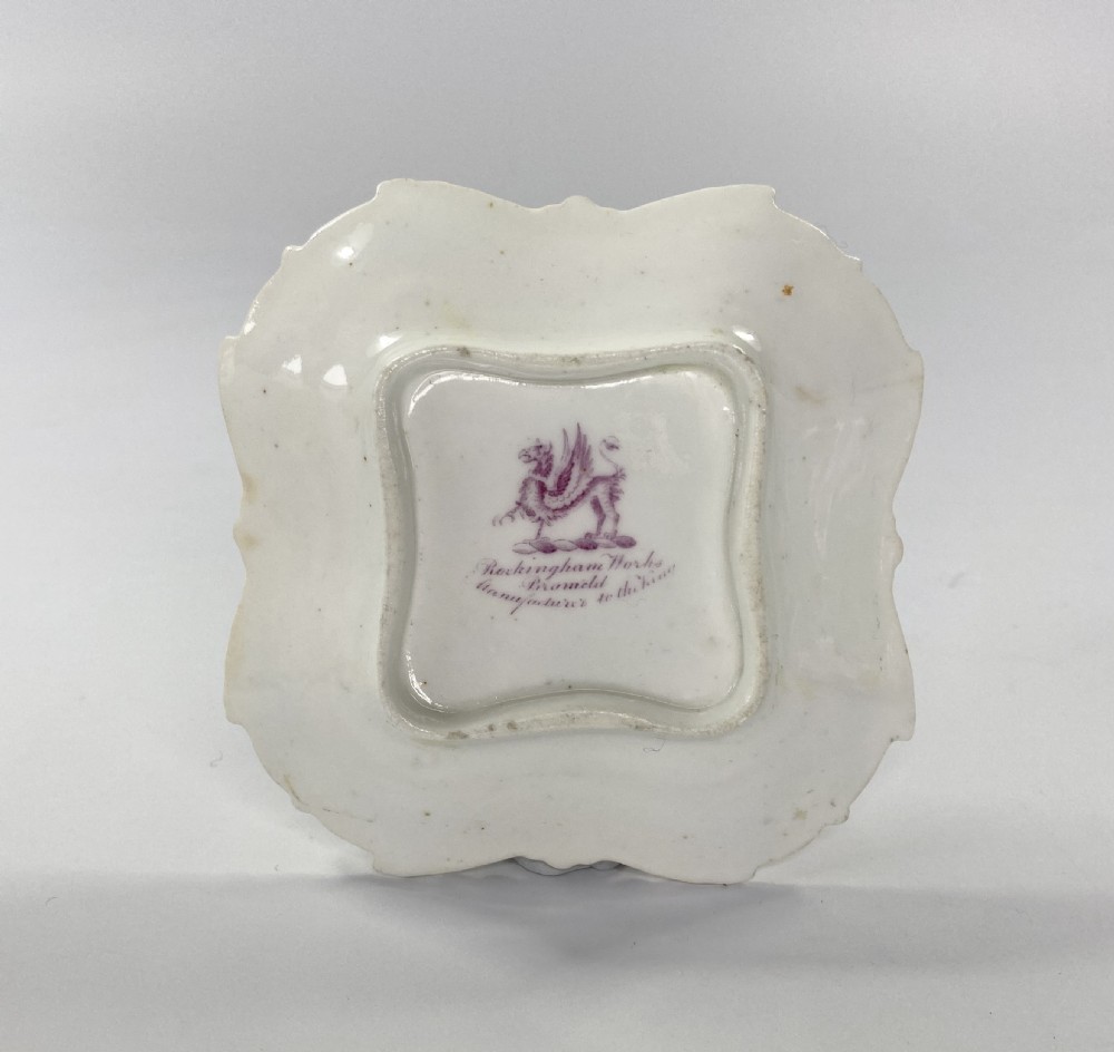 Rockingham porcelain pin tray, c. 1835. View V