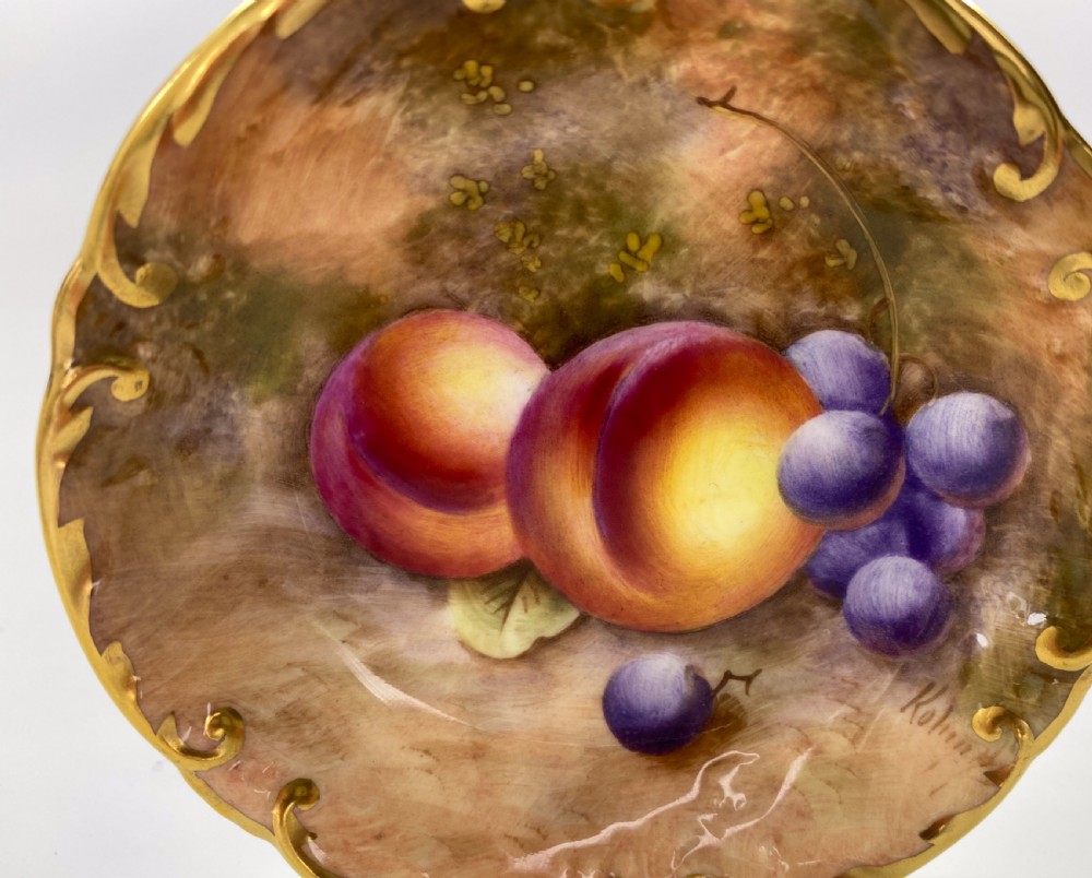 Royal Worcester Fruit pin tray, dated 1952. View II