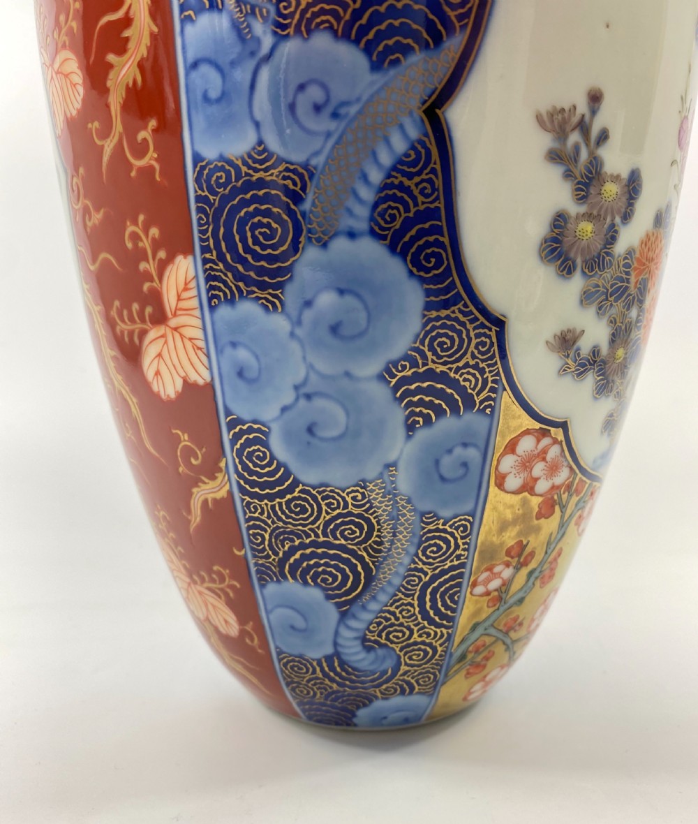 Pair Koransha ‘Imari’ vases, c. 1890. Meiji Period. View VIII