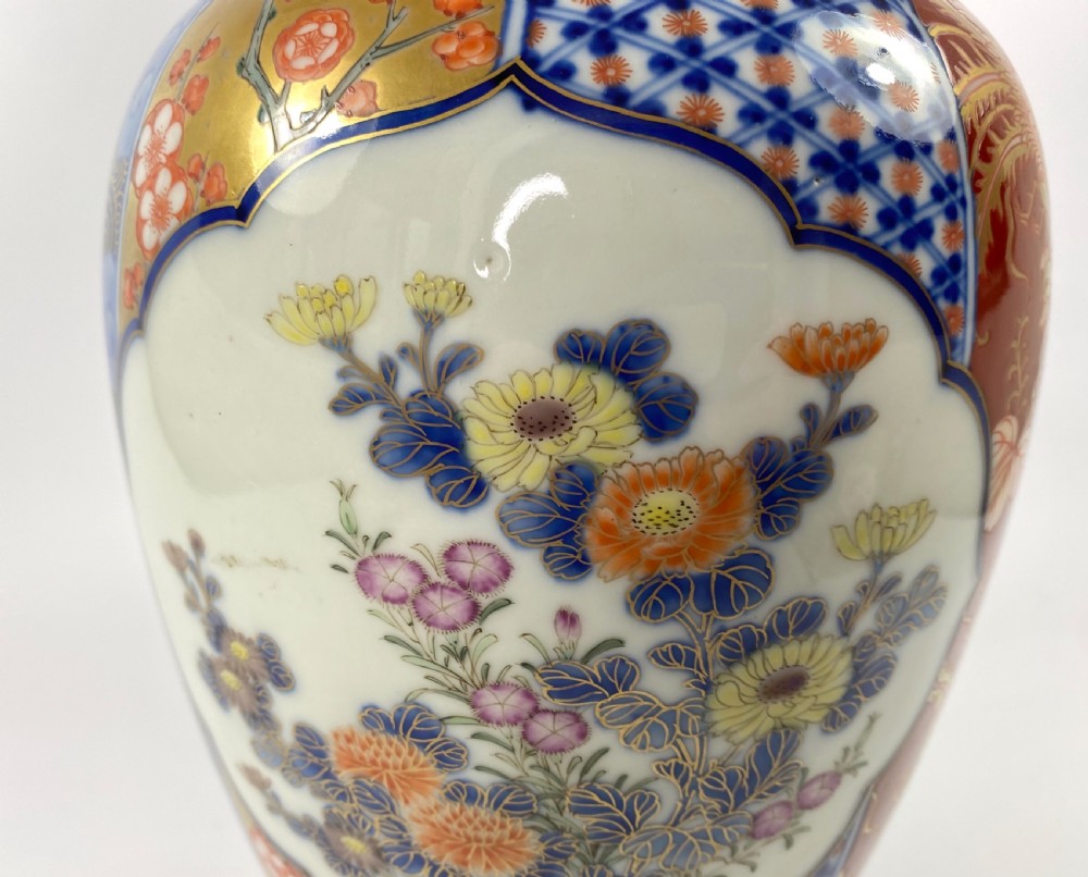 Pair Koransha ‘Imari’ vases, c. 1890. Meiji Period. View XIV