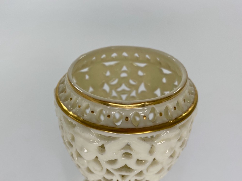 Graingers Worcester reticulated vase & cover, c. 1890. View V
