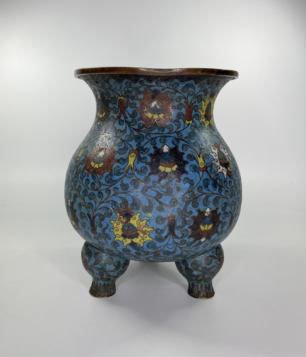 Chinese cloisonne censer. 17th C. Ming Dynasty.